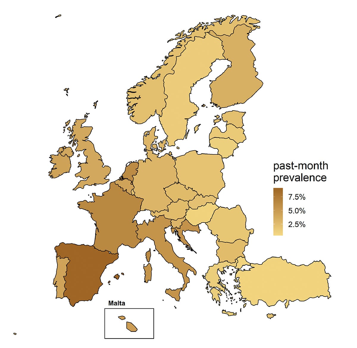 España en tercer lugar como mayor consumidor de cannabis en Europa